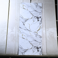 Panneau mural en PVC imitation marbre UV écologique, brillant, imperméable, service de découpe, 1220*2440*3mm, 4*8 pieds, décoration intérieure