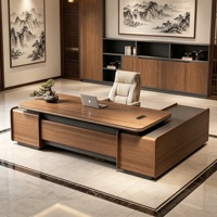 LBZ-326X Nouvelle commode latérale carrée en bois massif de noyer de style chinois avec contraste gris, structure à mortaise et tenon pour bureau de direction