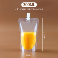 Pochette d'Emballage Liquide en Plastique de 200 ml à 500 ml avec Bouchon de 0,86 cm pour Boissons Bière Jus Champagne