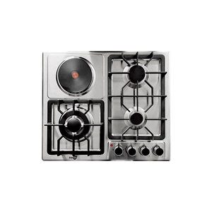3 fornello a <span class=keywords><strong>Gas</strong></span> e 1 fornello elettrico multifunzionale in acciaio inossidabile a quattro occhi fornello a induzione - Product Image 1