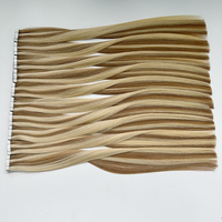 Extensions de cheveux naturels vierges à double trame super épaisse avec cuticules intactes, extensions de cheveux à micro-extensions classiques à bandes adhésives