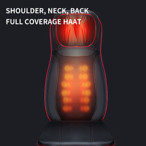 <strong>Massage</strong> Pad Tool Lumbar Back Waist Seat Full Body Vibration Shiatsu Heat Kneading <strong>Massage</strong> Chair Cushion for Car Home Office Use - Product Image 6