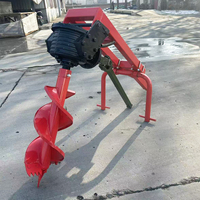 Tarière de sol robuste pour tracteur, entraînée par prise de force, avec attache 3 points, pour plantation d'arbres et clôtures - En promotion