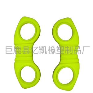 Agarraderas de mano con doble anillo, herramienta de ejercicio de 32 mm, mango antideslizante para entrenamiento de dedos - Product Image 5