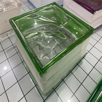 Bloc de verre coloré de haute qualité briques de verre cristal blocs de verre creux 190*190*80mm pour la décoration de bâtiment