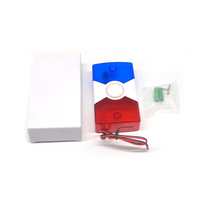 Alarma de sonido con cable Sirena Luz estroboscópica Sistema de seguridad para el hogar Puerta cortafuegos Aplicación para interiores y exteriores Red GSM Metal Plástico