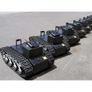 Nouveau châssis de robot tout-terrain personnalisable avec une charge utile de 100 kg, chenilles en caoutchouc et en acier, train de roulement avec pièces de moteur - Product Image 2