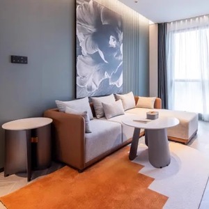 ชุดเฟอร์นิเจอร์ห้องนอนไม้ดีไซน์ทันสมัยหรูหรา4ดาวสำหรับโรงแรมและอพาร์ทเมนท์เฟอร์นิเจอร์ห้องนอนที่มีสไตล์ประหยัด - Product Image 5