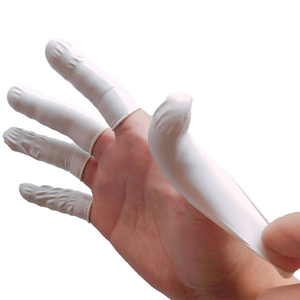 500g poederloze antislip cleanroom witte latex vingerhoesjes voor de elektronica-industrie - Product Image 2