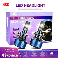 Ampoule de phare LED H4 H7 super lumineuse 12V 160W 4500LM par paire, feux de brouillard de voiture, feux de route avec ventilateur de refroidissement à tube en cuivre