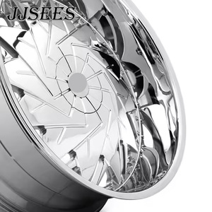 JJSEES Deep Dish Chrome Ruedas de coche personalizadas 2 piezas 19 20 21 22 23 24 26 pulgadas 6x135 8x170 8x180 Ruedas para <span class=keywords><strong>Jeep</strong></span> New Condition - Product Image 5