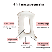 OEM Mini Bianshi Ventilateur Tête Nez Gua Sha Masajeadora Blanc Céramique Naturel Guasha Masseur Poignée Corps Visage Fonction Musicale
