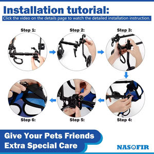 أفضل عربة متحركة قابلة للتعديل للكلاب المشلولة مثل الكلاب البلدغ، كرسي متحرك للكلاب الصغيرة بعجلتين لدعم الأرجل الخلفية - Product Image 5