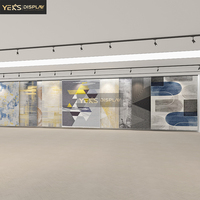 Présentoir à tapis multifonctionnel, léger, personnalisable, anti-rouille et résistant à l'eau, en métal moderne à tirage plat, directement de l'usine