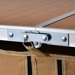 HISPEED <span class=keywords><strong>Table</strong></span> de camping <span class=keywords><strong>pliable</strong></span> et tabouret Portable pliant 1.2m valise pique-nique pliant Camp <span class=keywords><strong>Table</strong></span> en aluminium avec sac de rangement - Product Image 5