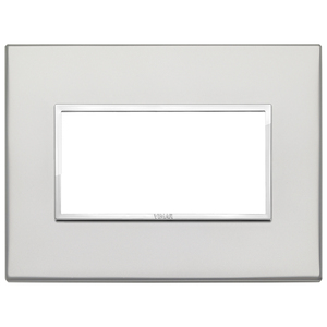 Vimar Wall <b>Switch</b> Plate 15.35x11.6x1.85 Silver Finish - Product Image 1