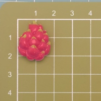 Abalorios de resina con forma de frutas (melocotón, arándano, fresa, cereza, pitaya) para suministros de slime y decoración de fundas de teléfono
