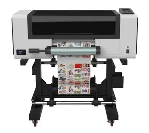 Top A3 Large Crystal Film Transfer Film Impresora Printing Machine All in One 30cm UV Sticker DTF Printer with Laminator