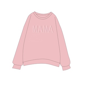 Sweat-shirt personnalisé gaufré avec top de famille maman et moi - Product Image 2