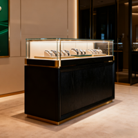 Vitrine de présentation de bijoux sur pied de luxe, éclairage LED personnalisé, meuble de présentation pour bijouterie, boutique de montres