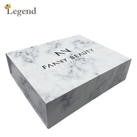 Boîte cadeau rigide pliable magnétique à motif marbré de luxe, emballage personnalisé en kit plat pour coffret cadeau cosmétique ou parfum