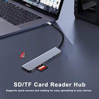 SYONG USB C Hub 7-in-1-USB-C-Dockingstation mit 4 k30 Hz HDMI,100W PD, 3 5-Gbit/s-Daten anschlüssen (1 USB-C und 2 USB 3.0),TF/SD-Kartenleser