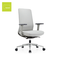 Chaise de bureau pivotante moderne et économique en maille, réglable, de luxe, à dossier moyen, en tissu, ergonomique, avec support lombaire