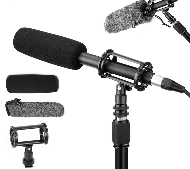 BOYA BY-BM6060 Professional Shotgun Microphone Super Cardioid Condenser Mic for Filming Canon Sony Video DSLR Camcorder