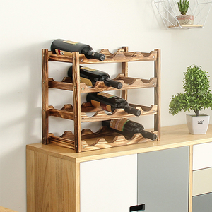 Rustic <b>Wine</b> <b>Rack</b> Wood <b>Wine</b> Bottle <b>Rack</b> Organizer <b>Wooden</b> <b>Wine</b> Storage Display Holder - Product Image 5