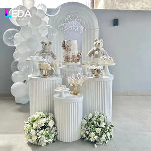 Custom Elegant Acrylic Flower <b>Stand</b> <b>Cake</b> <b>Stand</b> Table Plinths for Weddings & Events Decoration - Product Image 5