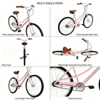 Vélo de ville pour femme 26 pouces, style classique, simple vitesse, fourche en alliage d'aluminium, vente en gros, livraison rapide – Offre spéciale