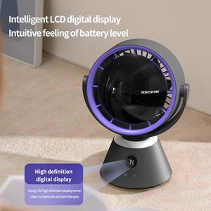 Ventoinha de mesa oscilante recarregável com ventilador de mesa elétrico portátil pequeno USB para quarto de escritório, novidade - Product Image 3