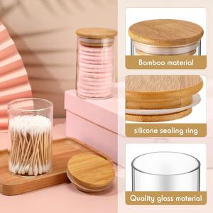 Wholesale Bulk Kitchen Use Broscilate Glass <b>Bamboo</b> Lid Spice <b>Container</b> Storage Jars Set With <b>Bamboo</b> Lids and Labels - Product Image 3
