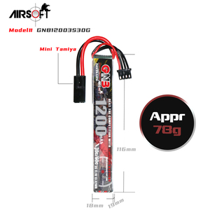 GNB GAONENG 1200MAH 3S 11.1V 30C 60C RC LiPo แบตเตอรี่แอร์ซอฟท์มินิทามิยะคอนเนคเตอร์ - Product Image 3