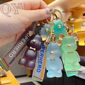 QY Wholesale <b>Cute</b> <b>Bear</b> Keychain for Girls High Quality Cartoon Bag Charm Key Ring Birthday Gift Fashion Pendant New Arrival - Product Image 1