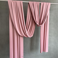 Décorations de scène de mariage avec rideaux de fond de scène bleus en tissu pour intérieur et extérieur