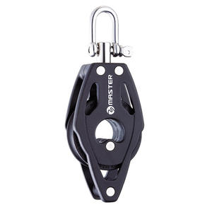 Polea de Rodamiento de Bolas para Velero, Diámetro de Rueda de 40 mm, Diámetro de Cable de 10 mm, Rueda Simple/Giratoria/Con Grillete, BB-0402F, Herraje Marino - Product Image 2