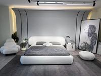 Lit nuage de style italien pour chambre principale, lit double king size en tissu, design de créateur