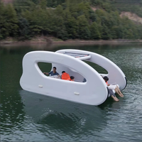 JOOLOOG High Duty Commercial PVC Petit Yacht Solaire Gonflable Bateau Catamaran Électrique avec Moteur Électrique