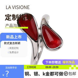 Anillo de Plata 925 Personalizado con Piedras Preciosas, Artesanía Italiana, Estilo Artístico Vintage, Joyería de Aniversario para Mujer con Cristales y Diamantes de Imitación - Product Image 5