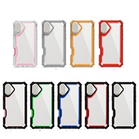 Étui de téléphone antichoc à double couleur contrastée pour iPhone 18 Pro Max, dos transparent en PC, pare-chocs souple en TPU, protection anti-chute