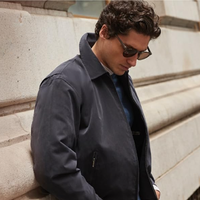 Veste de golf zippée pour homme, légère, résistante au vent et à l'eau, coupe ample, style vintage, décontractée, vêtement d'extérieur, possibilité d'ajouter un logo personnalisé