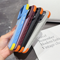 Casing Ponsel Magnetik Anti Jatuh Empat Sudut dengan Blok Warna dan Airbag untuk iPhone 17 18 Pro Max, Pelindung Ponsel Tahan Guncangan untuk iPhone 18