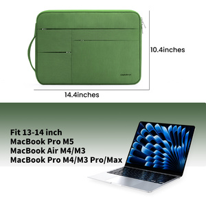 Túi đựng <span class=keywords><strong>laptop</strong></span> OMNPAK Slim <span class=keywords><strong>Polyester</strong></span> chống nước, kích thước 13, 14, 15 inch, có tay cầm - Product Image 6