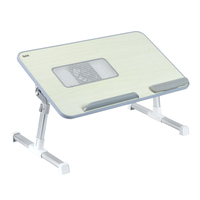 Bureau portable pour ordinateur portable avec ventilateur de refroidissement MDF pouvant contenir jusqu'à 17 pouces d'ordinateur portable