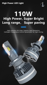 Nuevos Faros Delanteros LED para Automóvil Modelo 2026, 4 Tubos de Cobre, Luces de Alta Potencia de 110w, Venta al por Mayor de Fábrica, Bombillas LED para Automóvil - Product Image 2