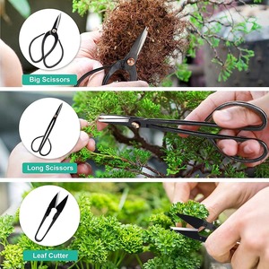 ชุดเครื่องมือทำสวนบอนไซ 16 ชิ้น ทำจากเหล็กกล้าคาร์บอน ประกอบด้วยกรรไกรตัดแต่งกิ่ง พลั่ว และอุปกรณ์ทำสวนอื่นๆ พร้อมกระเป๋าซิป PU - Product Image 5