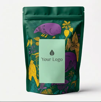 Sachet Doypack Biodégradable en PLA avec Fenêtre pour Emballage de Thé, Café et Aliments pour Animaux – Le Plus Vendu, Mat, Stratifié, Anti-humidité, avec Fermeture Éclair