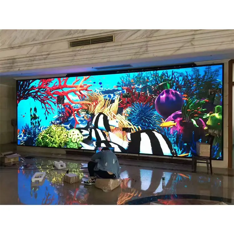 Interior P2 P2.5 P3 P4 P5 P6 Fondo de escenario Hd Big Mega Tv Led pantalla Led Video Panel de pared China personalizado OEM 3mm 3 años