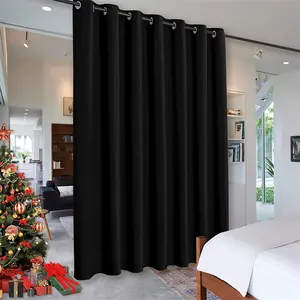 Blackout Thermal Insulated Blind Curtains Noise Reduce Barrier for Nursery Curtain for Door Storage Space Room Divider